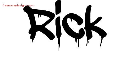 Rick Graffiti Name Tattoo Designs