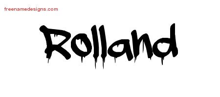 Rolland Graffiti Name Tattoo Designs