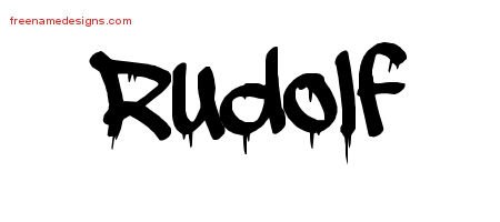 Rudolf Graffiti Name Tattoo Designs