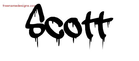 Scott Graffiti Name Tattoo Designs