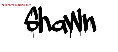 Shawn Graffiti Name Tattoo Designs