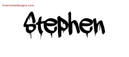 Stephen Graffiti Name Tattoo Designs