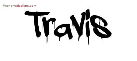 Travis Graffiti Name Tattoo Designs