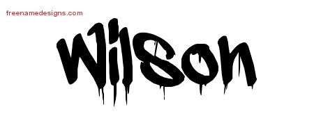 Wilson Graffiti Name Tattoo Designs