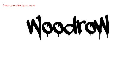 Woodrow Graffiti Name Tattoo Designs