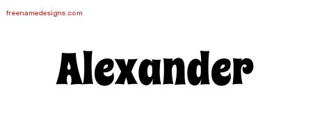 Alexander Groovy Name Tattoo Designs