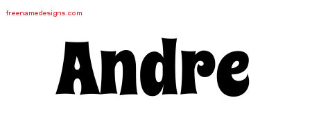 Andre Groovy Name Tattoo Designs