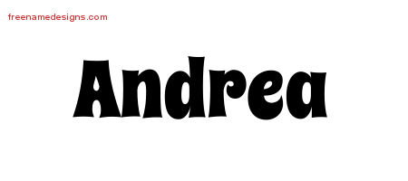 Andrea Groovy Name Tattoo Designs