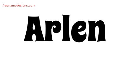 Arlen Groovy Name Tattoo Designs