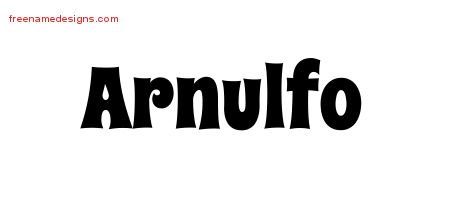 Arnulfo Groovy Name Tattoo Designs