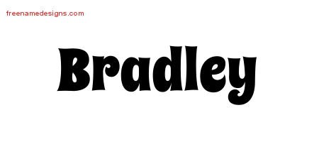 Bradley Groovy Name Tattoo Designs