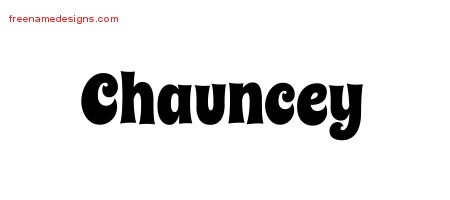 Chauncey Groovy Name Tattoo Designs