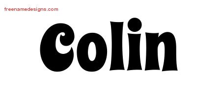 Colin Groovy Name Tattoo Designs