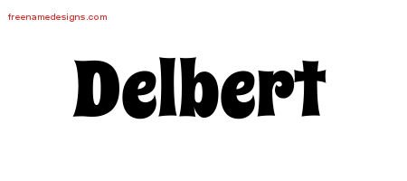 Delbert Groovy Name Tattoo Designs