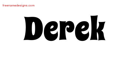 Derek Groovy Name Tattoo Designs