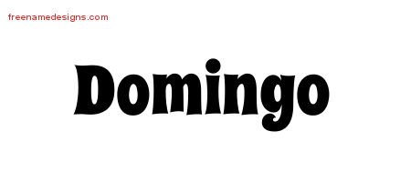 Domingo Groovy Name Tattoo Designs