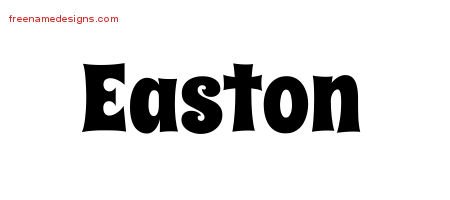 Easton Groovy Name Tattoo Designs