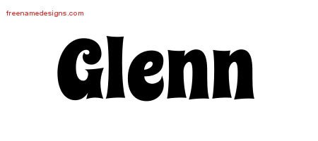 Glenn Groovy Name Tattoo Designs