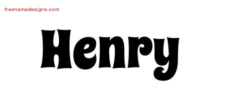 Henry Groovy Name Tattoo Designs