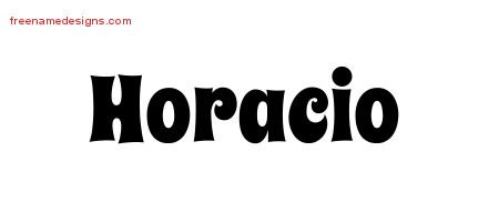 Horacio Groovy Name Tattoo Designs