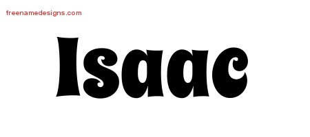 Isaac Groovy Name Tattoo Designs