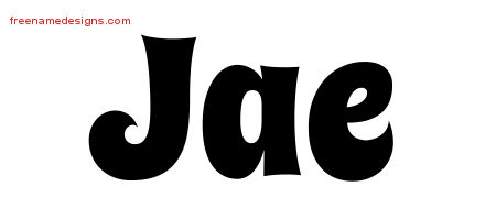 Jae Groovy Name Tattoo Designs