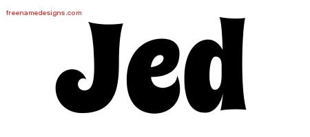 Jed Groovy Name Tattoo Designs