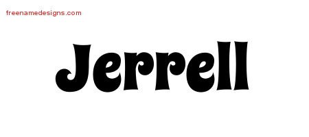 Jerrell Groovy Name Tattoo Designs