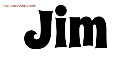 Jim Groovy Name Tattoo Designs