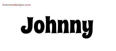 Johnny Groovy Name Tattoo Designs