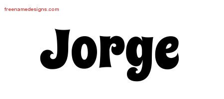 Jorge Groovy Name Tattoo Designs