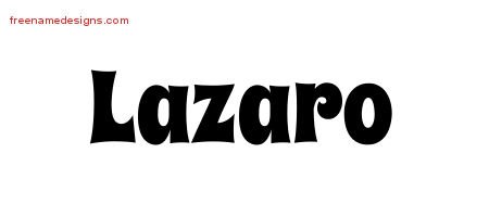 Lazaro Groovy Name Tattoo Designs