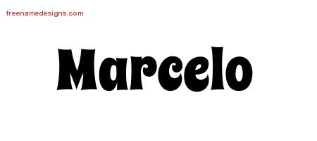 Marcelo Groovy Name Tattoo Designs