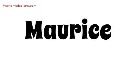 Maurice Groovy Name Tattoo Designs