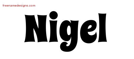 Nigel Groovy Name Tattoo Designs