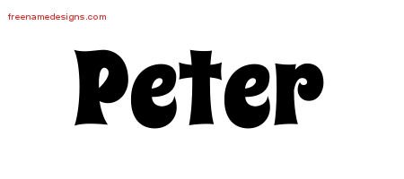 Peter Groovy Name Tattoo Designs