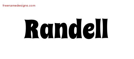 Randell Groovy Name Tattoo Designs