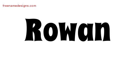 Rowan Groovy Name Tattoo Designs