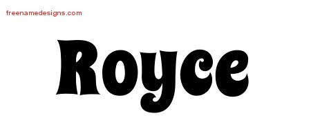 Royce Groovy Name Tattoo Designs