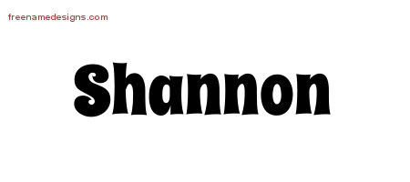Shannon Groovy Name Tattoo Designs