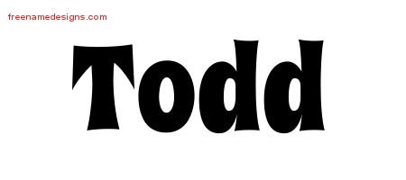 Todd Groovy Name Tattoo Designs