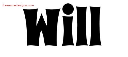 Will Groovy Name Tattoo Designs