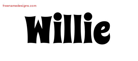 Willie Groovy Name Tattoo Designs