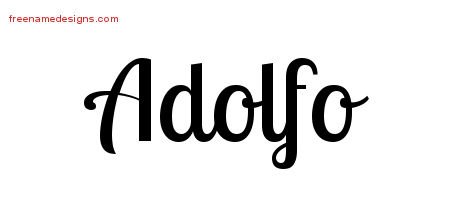 Adolfo Handwritten Name Tattoo Designs