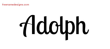 Adolph Handwritten Name Tattoo Designs