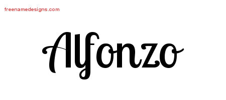 Alfonzo Handwritten Name Tattoo Designs
