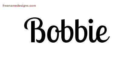 Bobbie Handwritten Name Tattoo Designs