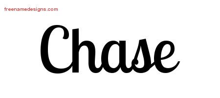 Chase Handwritten Name Tattoo Designs