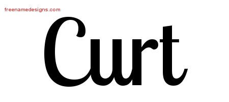 Curt Handwritten Name Tattoo Designs