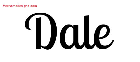 Dale Handwritten Name Tattoo Designs